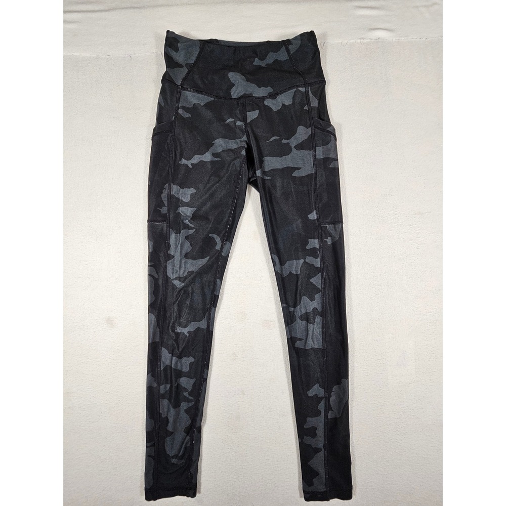Prana Electa Legging Camo Print High Rise‎ Pocket Athletic Tights XS 1972051